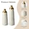 Glitzhome® Modern White & Gold Striped Metal Floor Vases Set